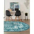 thumbnail image 3 of Unique Loom Richmond Collection Area Rug - Medallion (5' 3" x 8' Oval Turquoise/Ivory), 3 of 6