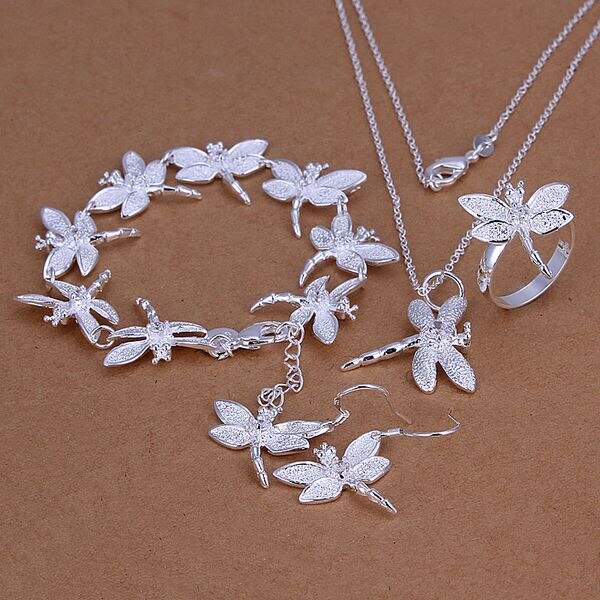 Plata de ley 925, algún modelo, regalo del Día de San Valentín, collar, pulsera, pendientes, conjuntos de joyería de moda para mujer, boda nupcial Tan Jianjun unisex