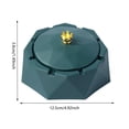 thumbnail image 3 of Cenicero nórdico de acero inoxidable, cenicero de corona, lavable, decoración artística para el hogar (verde), 3 of 5