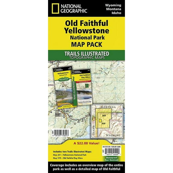 National Geographic Trails Illustrated M Old Faithful, Yellowstone [Map Pack Bundle], (Paperback)