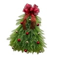 thumbnail image 2 of Adorno colgante de corona de de Navidad para puerta de entrada, suministros para fiestas, decoración de fiestas, guirnalda navideña artificial Con lazo rojo, 2 of 8