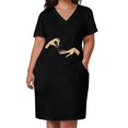 thumbnail image 3 of Nail Polish Gossip Loose Pocket Dress clothes for women women's summer jumpsuit Long dresses, 3 of 7