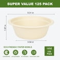 thumbnail image 2 of Bols de papel Neyimqr, 125 unidades, 355 ml, compostables y desechables, 2 of 8