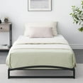 thumbnail image 2 of Homhougo Low Bed Frame, 6 Inch Metal Platform Twin Bed Frame, Heavy Duty Low Profile Bed Frame No Box Spring Needed, Mattress Foundation with Steel Slats Support, 2 of 7