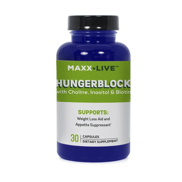 MAXX Live Hunger Block Weight Loss Aid w/ Choline Inositol & Biotin