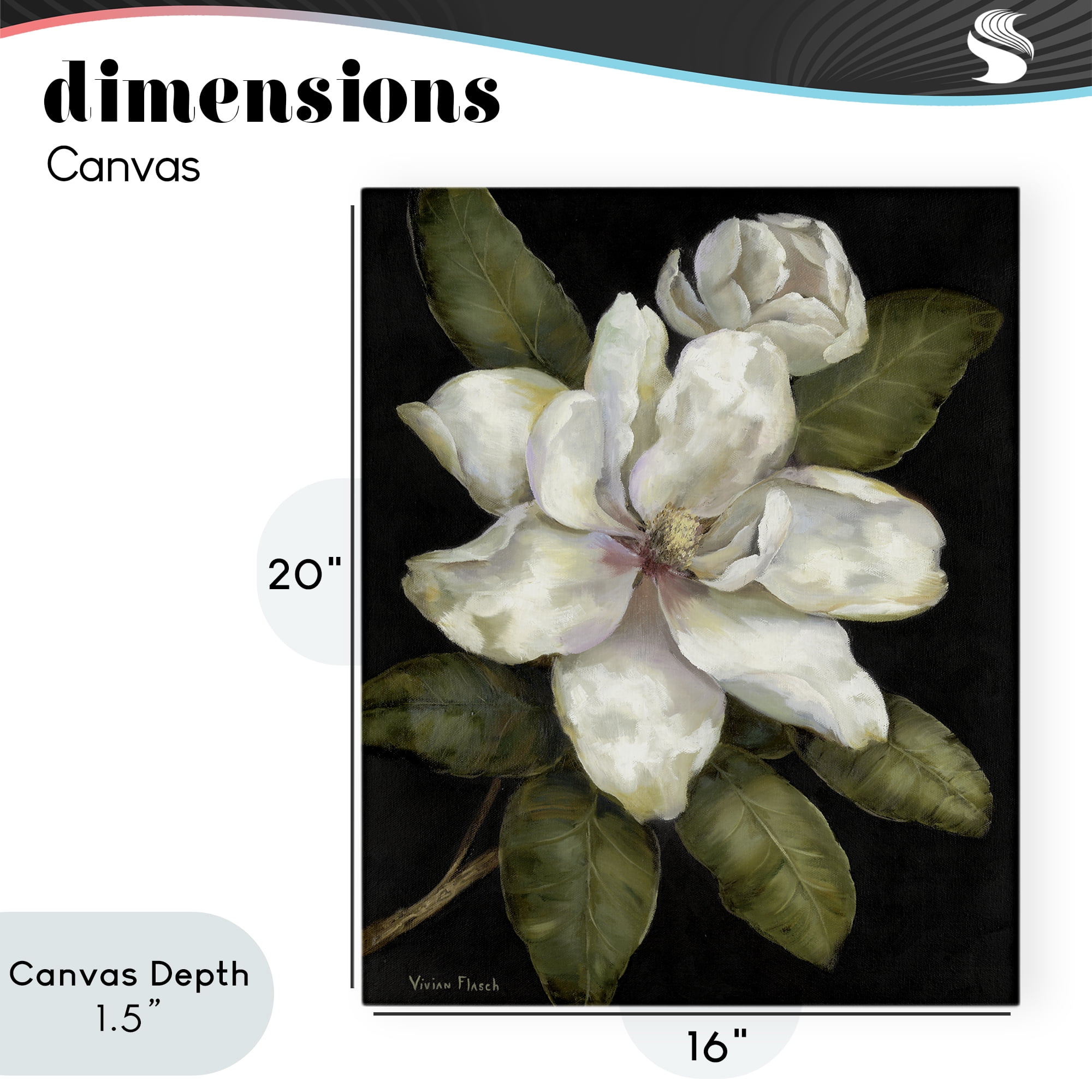 Stupell Industries Budding Magnolia Blooms Canvas Wall Art, design by Nan