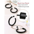 thumbnail image 5 of FOCALOOK Black Hoops Earrings for Women Stainless Steel Lightweight Chunky Round Thick Tube Open Hoop Huggie Earrings 40mm, 5 of 9