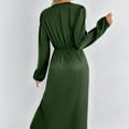 thumbnail image 4 of PFRNLF Dresses for Women ,Womens Long Sleeve Wedding Guest Dress V Neck Cocktail Church Maxi Dresses, 4 of 8