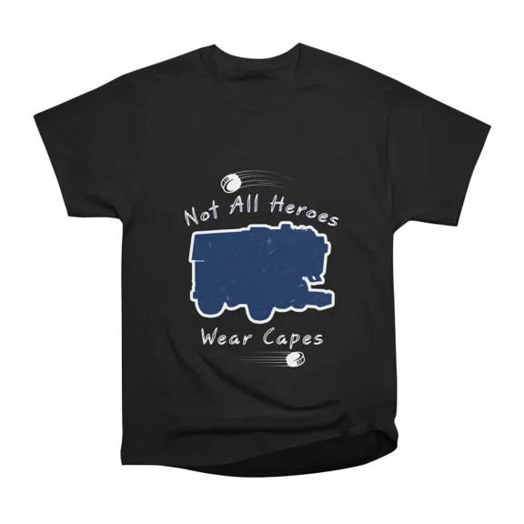 Not All Heroes Wear Capes Funny Ice Hockey Design T-Shirt Tee Gift For Him Merch For Her A