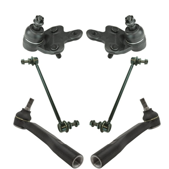 TRQ 6pc Steering Suspension Kit Lower Ball Joints Sway Bar End Links Tie Rods PSA65054