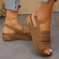 thumbnail image 4 of Willtoo Orthopedic Wedge Sandals for Women 2026 Dressy Footwear with Buckle Ankle Strap Slingback Comfortable Peep Toe Walking Summer Casual Sandals, 4 of 7