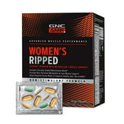 GNC AMP Women’s Ripped Non-Stim Vitapak Program, Proven Ingredients, Metabolism & Lean Muscle, Water Shedding, CLA, Biotin, Multivitamin, 30-Day Supply