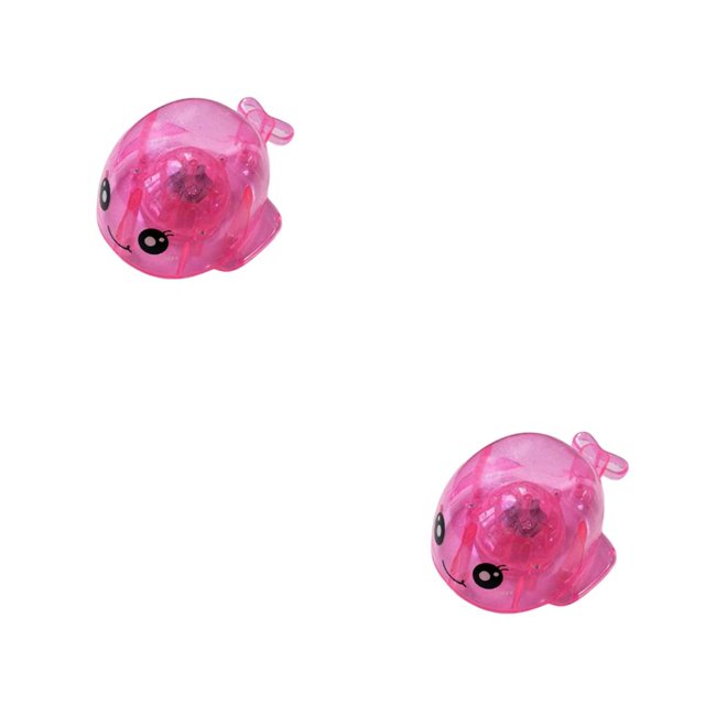 Ounissouiy Juguetes de baño para bebés, iluminación LED, Mini bañera interesante, juguete para el hogar, niños, regalo de Navidad, piscina Rojo 2Conjunto