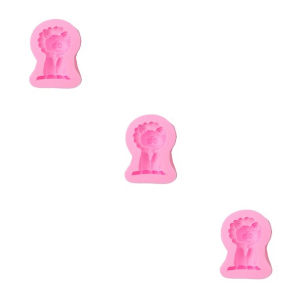 Molde de silicona de dibujos animados Cateissary para fiestas festivales vacaciones hogar Bar molde de pastel de Chocolate color Rosa
