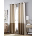 thumbnail image 2 of Curtainworks Kendall Color Block Room Assombrissant Panneau Rideau Oeillet, 108 Pouces, Ivoire/camel Blackout, 2 of 4