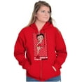 thumbnail image 5 of Betty Boop Cutie Retro Cartoon Cool Zip Hoodie Sweatshirt Women Brisco Brands M, 5 of 6