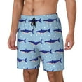 thumbnail image 2 of Haiem Party Shark Cute Mens Swim Trunks with Compression Liner 2 in 1 Swimming Shorts Stretch Swimwear Quick Dry,Board Shorts-X-Large, 2 of 9