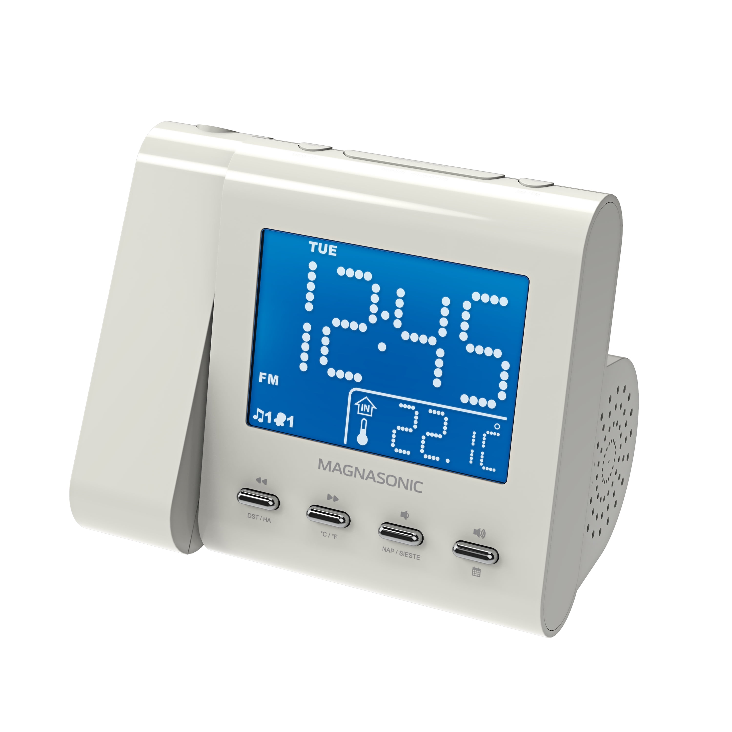 Emerson SmartSet Projection Alarm Clock Radio with USB 1.4" Blue LED Display 