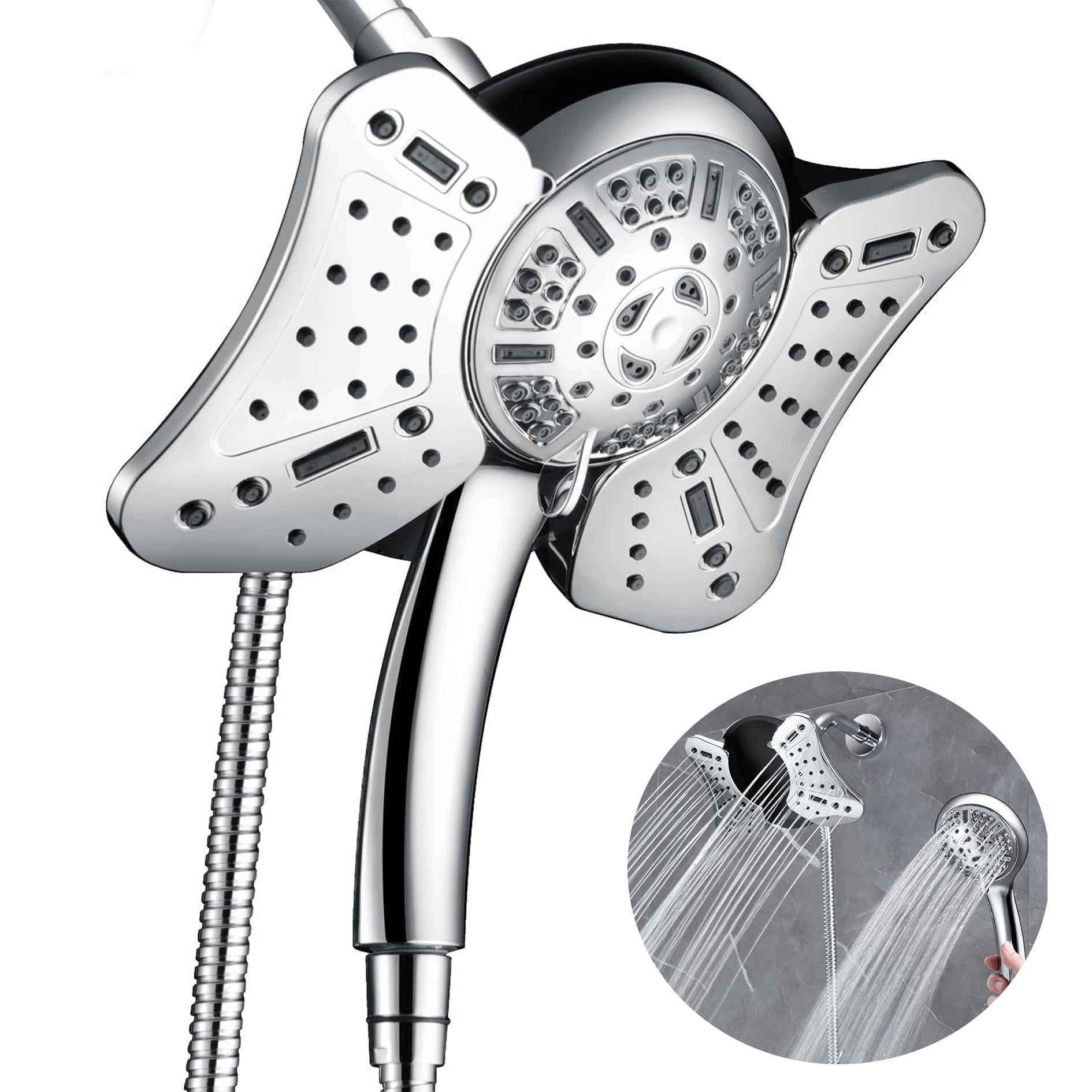 KESTE 2-in-1 High Pressure Rainfall Showerhead, 9 Mode photo 1