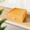 thumbnail image 3 of Caja de almacenamiento con cajones para oficina, maquillaje, cuadernos, archivos, organizador de mesa, contenedor Amarillo, 3 of 8