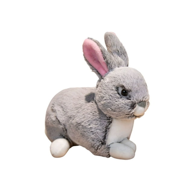 Juguetes de Conejo para Conejos Rellenos Muñeca de Conejos, Tela Wistiti Suave Juguete de Pascua Decoración de Niños Marrón 20x22x10cm