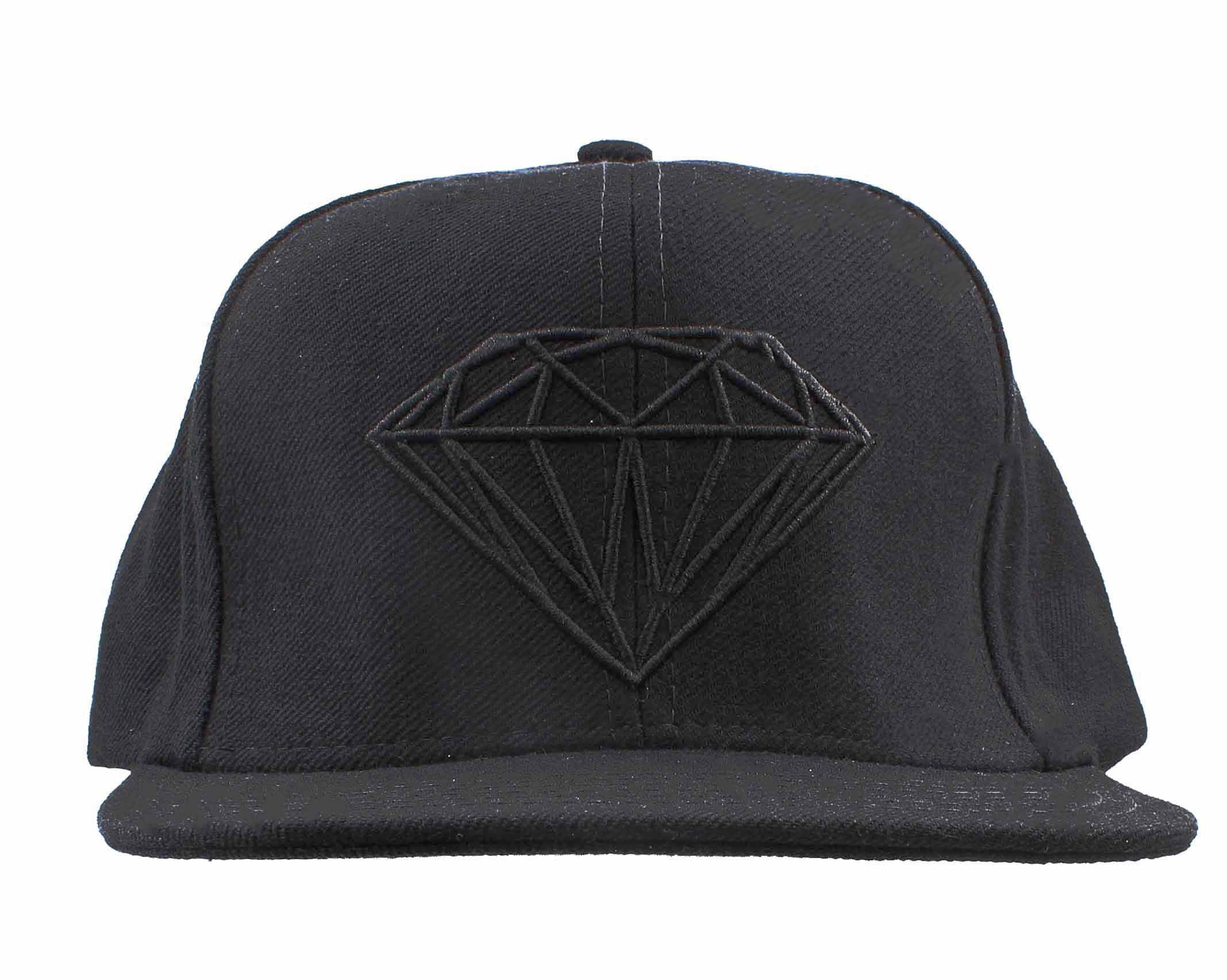 Diamond Supply Co. Brilliant Unconstructed Embroidered Snapback Hat (Black,  One Size)