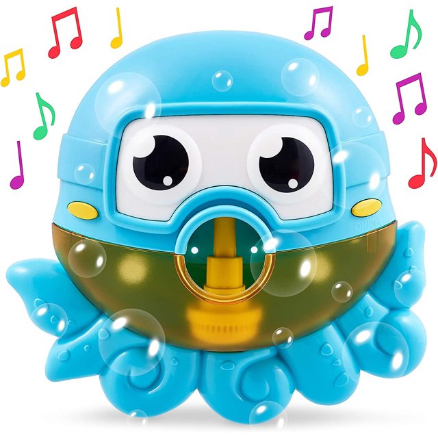 Juguete de baño Pulpo. Fabricante de baño de burbujas para la bañera. Sopla Burbujas Y Reproduce 24 Canciones Infantiles, Los Juguetes De Baño Para Bebés Pequeños Son Grandes Regalos Para Tod