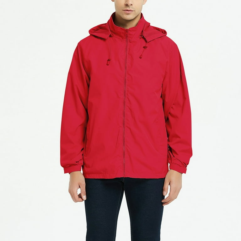 Mens rain jacket deals with hood walmart