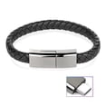 thumbnail image 1 of Wmool PU Leather USB Charging Cable Bracelet Data Cord For Type 1X Portable C, 1 of 8