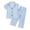 Blue, variant on mgoYE Silk Satin Pajamas Set 12-18 Months Girls 2 Piece Pj Sets Short Sleeve Sleepwear Soft Button Loungewear for Kids Blue