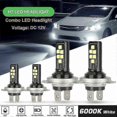 thumbnail image 2 of Super Bright H7 LED Headlight Bulbs 6000K 120W 60000LM High Low Beam Kit, 2 of 5