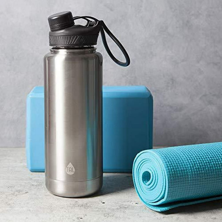 TAL 40 oz Teal Blue Stainless Steel Solid Print Water Bottle 