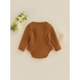 thumbnail image 4 of Bagilaanoe Newborn Baby Girl Boy Knit Rompers Sweater Long Sleeve Bodysuits 3M 6M 12M 18M 24M Infant Casual One Piece Short Jumpsuit, 4 of 8