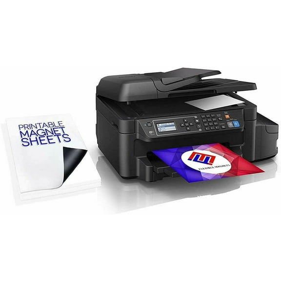 Magnetic Printable Sheets for home or commercial printing - Magnetic Inkjet Paper - 4" x 6"- Glossy White (5)