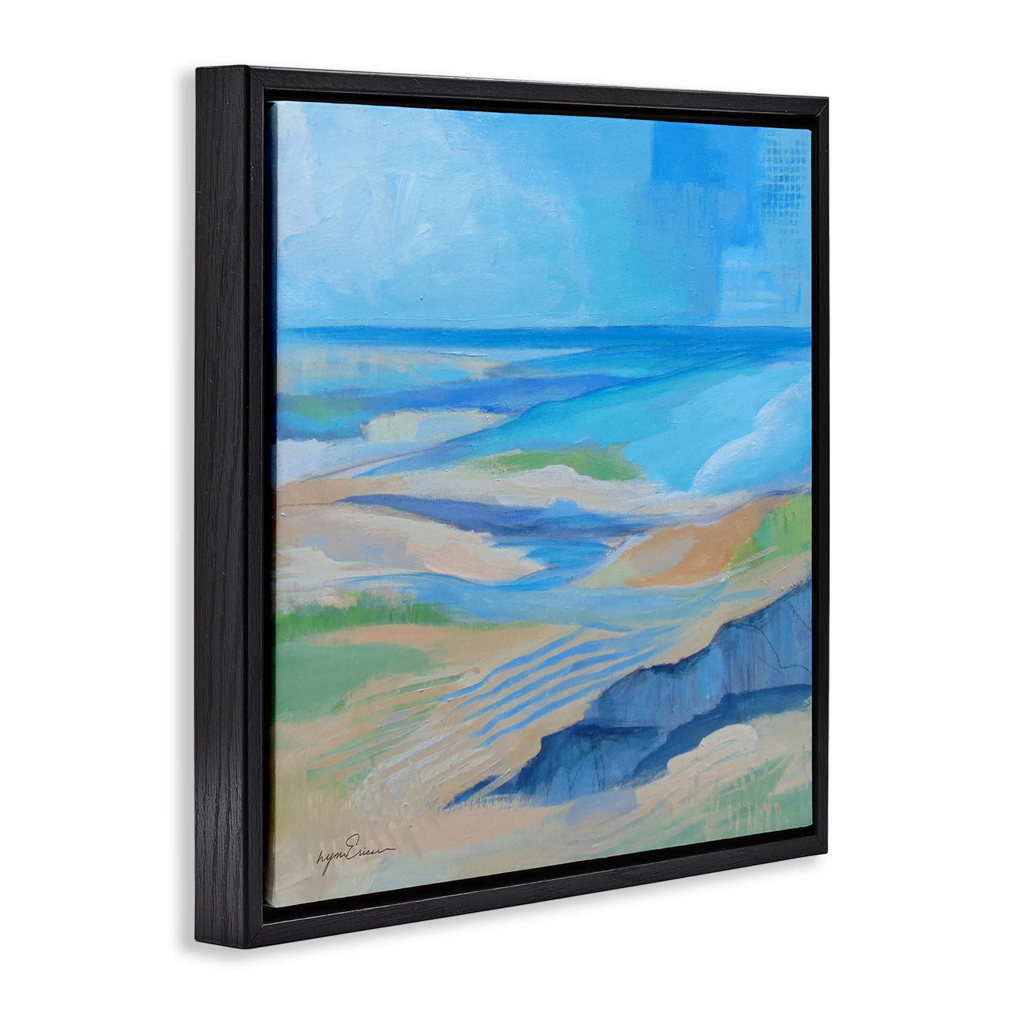 Stupell Industries After The Storm Beachscape Black Framed Floater Canvas Wall Art, design by Lynn Ericson Fine Art
