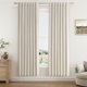 thumbnail image 1 of Cortinas Guken de lino opaco, beige grisáceo, 183 cm de longitud, 2 paneles, 1 of 7