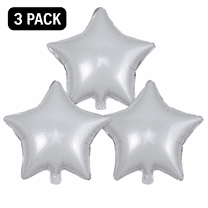 Silver Star Balloons 3 Pack Party Decor Balloons