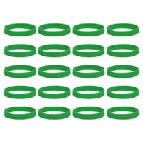 20Pcs Silicone Rubber Bands Non-slip 4 Inch Flat for Books, Dark Green