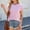 Rose, variante sur Yanlir T-Shirt à Manches Longues Rayé Col Rond Ample Décontracté pour Femmes Vêtements d'Été 2025 Coton Léger (Bleu, P)