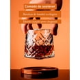 thumbnail image 3 of 2Pz Vaso Giratorio De Vidrio Con Base De Madera Para Whisky Y Cocteles, 3 of 9