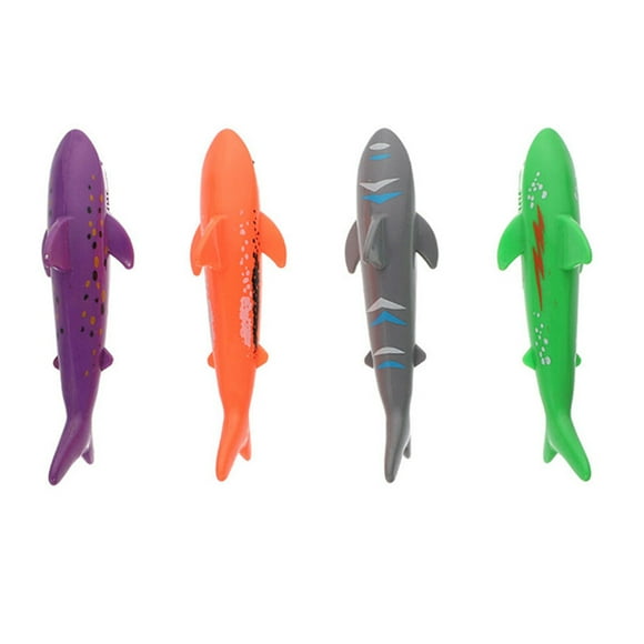 4Pcs Diving Toys Pool Sharks Assorted Color 5.50X0.79X0.79in Swimming Fun for Kids
