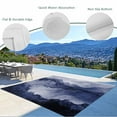 thumbnail image 4 of Fsddascl Navy Blue Ombre Mountain Outdoor Rug for Patio/Deck/Porch, Non-Slip Large Area Rug 5 x 8 Ft, Nature Abstract Art Marble Indoor Outdoor Rugs Washable Area Rugs, Reversible Camping Rug Carpet, 4 of 5