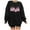 Black, variant on Towmus Plus Size Christmas Sweatshirt for Women Cute Long Sleeve Pink Christmas Tree Printed Fall Winter Pullover Tops