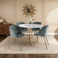thumbnail image 2 of LumiSource Gold Metal, Sage Green Velvet Fran Chair - Set of 2, 2 of 10