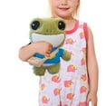 thumbnail image 5 of RUIG 10 Inch Green Frog Plush, Soft Frog Stuffed Animal Plush Toy, Kawaii Plush Doll, Cute Plushie with Cloths Toy Gift for Kids Children Birthday, 5 of 6