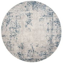 SAFAVIEH Invista Everitt Abstract Area Rug, Grey/Ivory, 6'7" x 6'7" Round