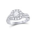 thumbnail image 2 of FB Jewels 14kt Two-tone Gold Round Diamond Bridal Wedding Ring Band Set 1-3/4 Cttw, 2 of 4