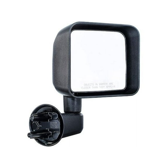 Right Passenger Side Mirror, Swing Away Type - Compatible with 2007 - 2018 Jeep Wrangler (Full and Half Doors) 2008 2009 2010 2011 2012 2013 2014 2015 2016 2017