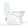thumbnail image 3 of M optimized One-Piece Elongated Siphonic Flush Toilet With Soft Close Seat Ceramic White, 3 of 8