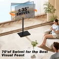 thumbnail image 6 of Floor Swivel TV Stand with Mount for 32-60 Inch Screens, Universal Black Tall Adjustable TV Stand for Bedroom, 6 of 8